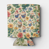 格言a花柄デザイン 缶クーラー (裏面)