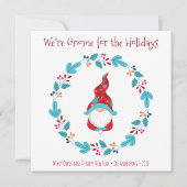 格言forホリデーズおもしろいかわいい小妖精や小人フローラリース シーズンカード (正面)