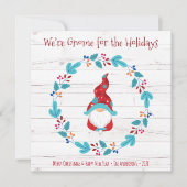 格言forホリデーズキュート小妖精や小人フローラリース 素朴 シーズンカード (正面)