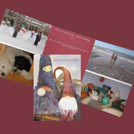 格言forホリデーズ編集可能な3つ折ホリデーカード 三つ折り案内状