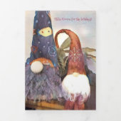 格言forホリデーズ編集可能な3つ折ホリデーカード 三つ折り案内状 (カバー)