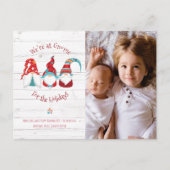 格言forホリデー写真かわいいおもしろいタイプ素朴ウッド シーズンポストカード (正面)