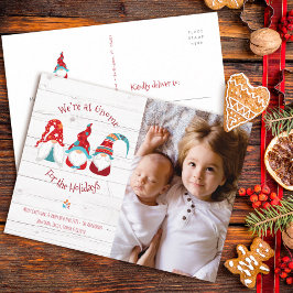 格言forホリデー写真かわいいおもしろいタイプ素朴ウッド シーズンポストカード