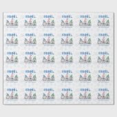 格言GNOELクリスマス冬パーソナライズされた ラッピングペーパー (フラット)