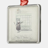 格言Gouciの歌シートによるバイエルンの女の子の歌 メタルオーナメント (左)