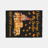 格言I衣服オレンジ私の兄弟Rsd Crps認識 フリースブランケット (正面(横))