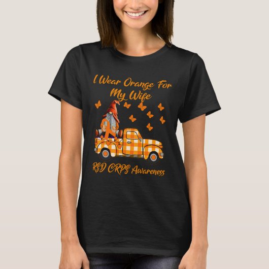 格言I衣服オレンジ私の妻Rsd Crps Awarenes Tシャツ (正面)