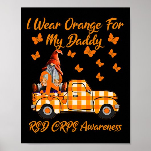 格言I衣服オレンジfor My Daddy RSD CRPS Awarene ポスター (正面)