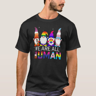 格言Lgbt我々は全て人間の同盟国レインボーLgbtフラグ Tシャツ