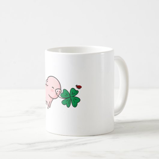 格言St patricks dayシェナニガングノミーシャームロック コーヒーマグカップ (正面右)