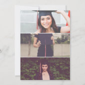 格調高い卒業写真3枚 招待状 (裏面)