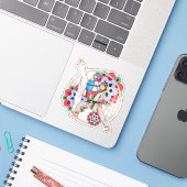 格闘と伝統 - テコンドーのダイナミックデュオ シール (ノートパソコンとiPhone)