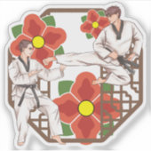 格闘の芸術 - 跳躍蹴りと内なる力 シール (正面)