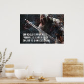 格闘は進んでいるやる気を起こさせる- ポスター (キッチン)