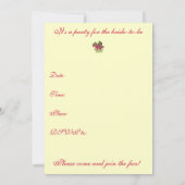 栽培オダマキ（植物）ブライダルシャワー招待 招待状 (裏面)