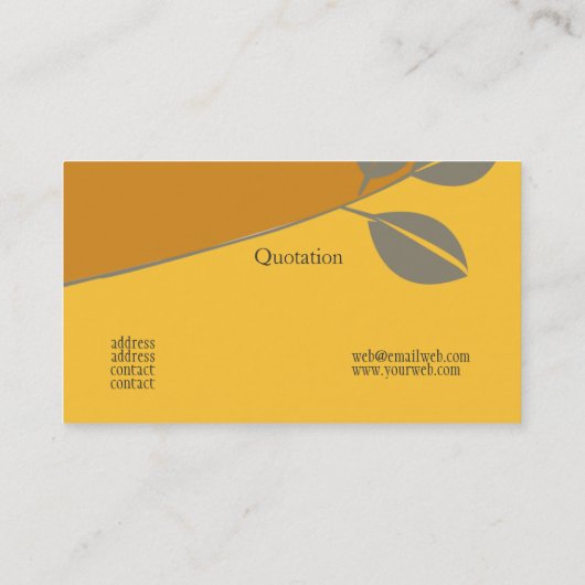 栽培者の農家の美化のエレガントな金 名刺 (裏面)