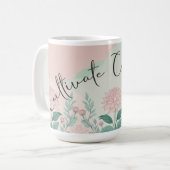 栽培自信をテーマ コーヒーマグカップ (正面左)