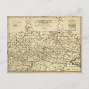 桂梅山村によるウクライナの地図(1674年) ポストカード