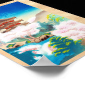 桂水春東洋風景塔 ポスター (角)