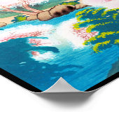 桂水春東洋風景塔 ポスター (角)