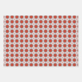 桃うねり幾何学模様セット7 ラッピングペーパーシート (正面)