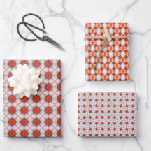 桃うねり幾何学模様セット7