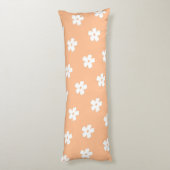 桃お洒落と白のフローラレトロ、陽気 ボディピロー (裏面 (縦))
