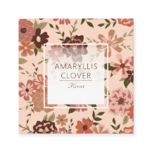 桃お洒落茶色の花柄