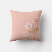 桃お洒落薄紫山花の名前 クッション (裏面)