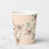 桃かわいらしと緑のフローラ設計者 紙コップ (裏面)