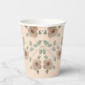 桃かわいらしと緑のフローラ設計者 紙コップ (右)
