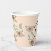 桃かわいらしと緑のフローラ設計者 紙コップ (正面)