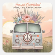 桃かわいらしと青の平和、愛と赤ちゃんのシャワー