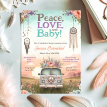 桃かわいらしと青の平和、愛と赤ちゃんのシャワー