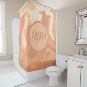 桃かわいらしの渦巻き シャワーカーテン (インサイチュ)