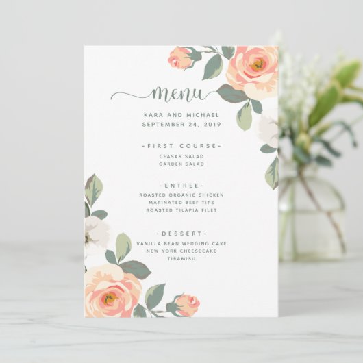 桃かわいらしフローラ | ウェディング メニュー (スタンド正面)