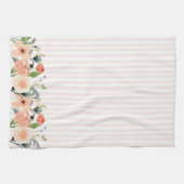 桃かわいらしフローラ キッチンタオル (横)