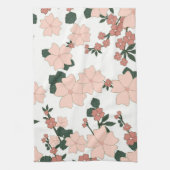 桃かわいらしフローラ キッチンタオル (縦)