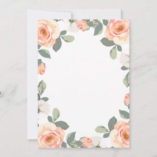 桃かわいらしフローラ |バルミツワー 招待状 (裏面)