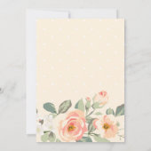 桃かわいらしフローラ | ブライダルシャワービンゴゲーム 招待状 (裏面)