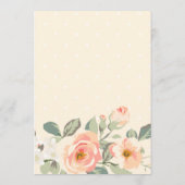 桃かわいらしフローラ |ベビーシャワーアドバイスカード アドバイスカード (裏面)