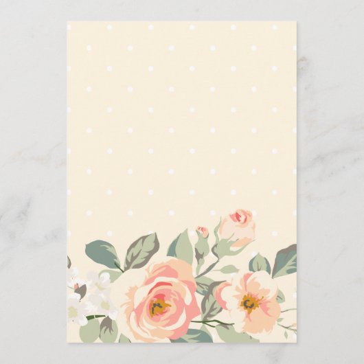 桃かわいらしフローラ |ベビーシャワーアドバイスカード アドバイスカード (裏面)