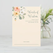 桃かわいらしフローラ |ベビーシャワーアドバイスカード アドバイスカード (スタンド正面)