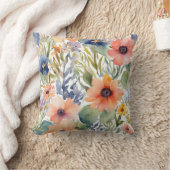 桃かわいらし花 クッション (ブランケット)