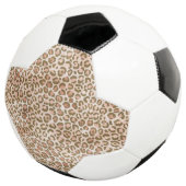 桃かわいらし褐色ヒョウ柄 サッカーボール (3/4)