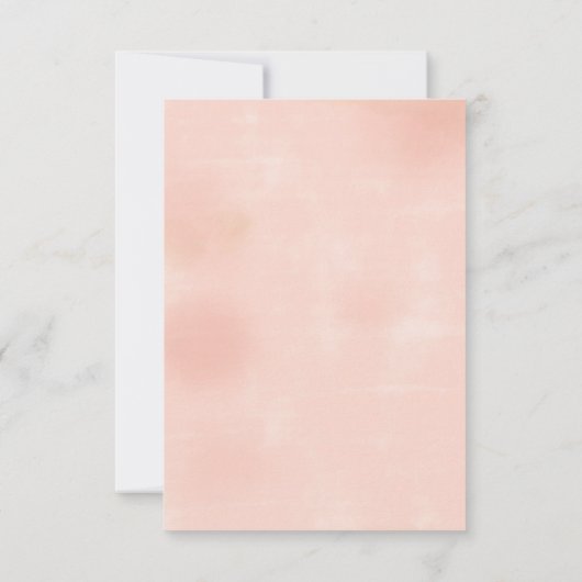 桃かわいらし赤ちゃんシャワー招待状カード 招待状 (裏面)