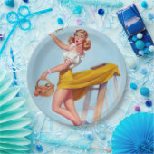 桃がピン留めされる ペーパープレート (パーティー)