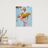 桃がピン留めされる ポスター (キッチン)