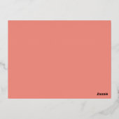 桃きらめく箔結婚式RSVPポストカード 箔招待状ポストカード (裏面)