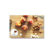 桃とアーモンドキャンバスプリント